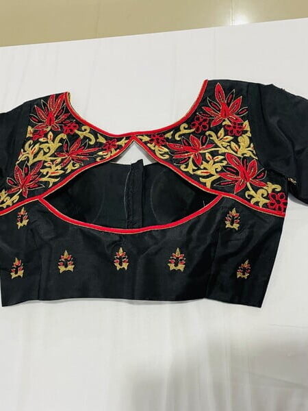 black and gold bridal blouse